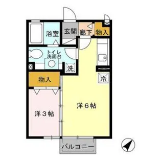 セジュールグリーン雅【1階】の間取り