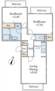 パレットキューブ公津の杜C棟【1階】の間取り