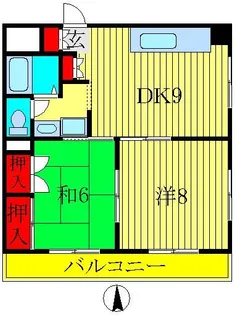 満寿田マンション【2階】の間取り