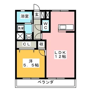 メゾン阿曽【1階】の間取り