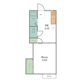 コーポしらゆり【2階】の間取り
