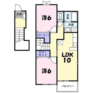 ハイファイン藤【2階】の間取り