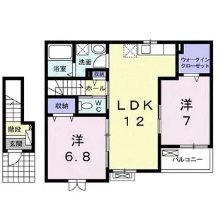 ブルーマーブル【2階】の間取り