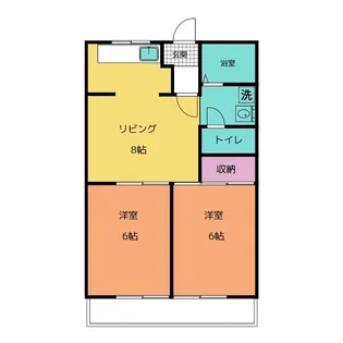 加賀野コーポII【2階】の間取り