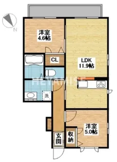 アマティスタB【1階】の間取り