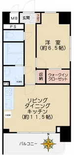 グラシーナ文京【4階】の間取り