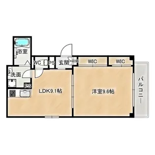 京橋オリエンタルキューブ【2階】の間取り