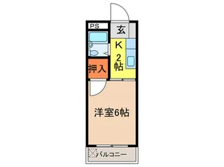 ツカタハイツ【2階】の間取り