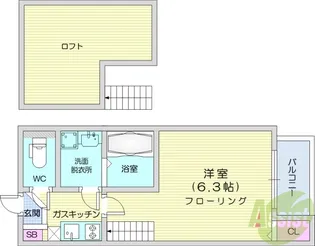 ハーモニーテラス旭丘堤3【2階】の間取り