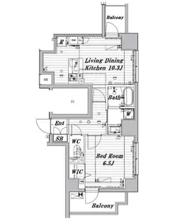 メイクスデザイン両国NORTH【6階】の間取り
