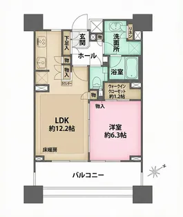 パークハウス代々木公園ラフィナート【5階】の間取り
