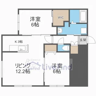 ライズステージ澄川【1階】の間取り