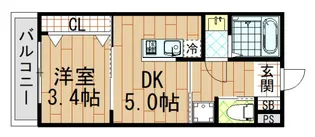 REGIES近大SouthII【1階】の間取り