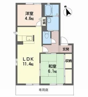 シャーメゾンTOMAMI A【1階】の間取り