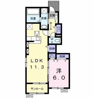 コンフォート高富 II【1階】の間取り