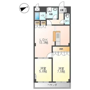 SAKURA(サクラ)【2階】の間取り