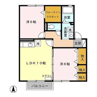 セジュールまちあい B【1階】の間取り