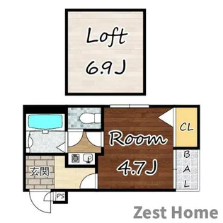 リバーサイド塚口【2階】の間取り