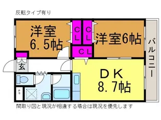 オーベルジュ紫竹山II【2階】の間取り