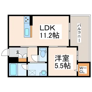 THE HEAVEN【1階】の間取り