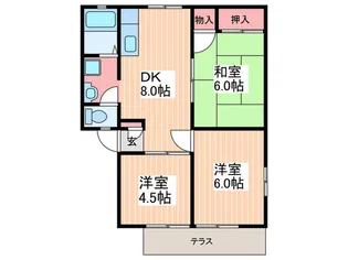 プロムナード高橋B棟【1階】の間取り