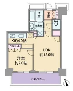 ザ・レジデンス一番町【4階】の間取り
