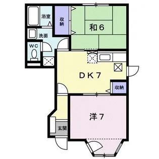 シャルマンハイツB【1階】の間取り