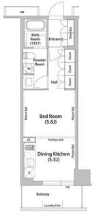 飯田橋ガーデンフラッツ【4階】の間取り