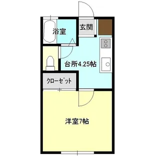 バーシティハウス高松【2階】の間取り