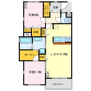 Riviest(リヴィエスト)【3階】の間取り