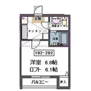 スマイス愛宕橋【1階】の間取り