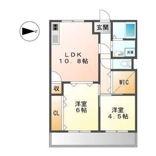 ドゥナーレ津新町【3階】の間取り