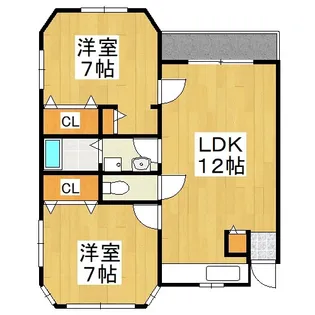 ルグラン関B棟【1階】の間取り