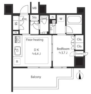 アトラス池尻レジデンス【11階】の間取り