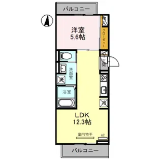 COLORATO狭山【1階】の間取り