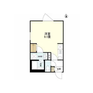 ウェルスクエアイズム奥沢【3階】の間取り