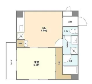 ヨツギサンエムコーポ【1階】の間取り