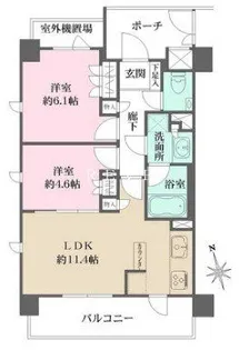 グランスイート文京小桜【6階】の間取り