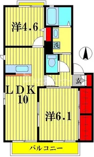 グリーンハイツ光I【2階】の間取り