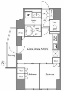 コスモグラシア池田山【14階】の間取り