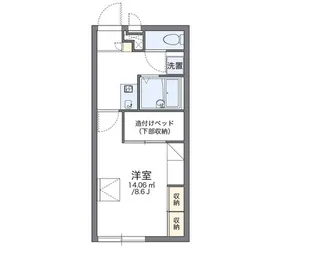 レオパレスアプリコーゼ【2階】の間取り