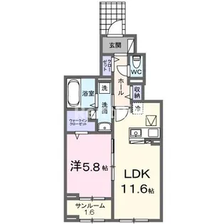 メゾン セレニテ【1階】の間取り