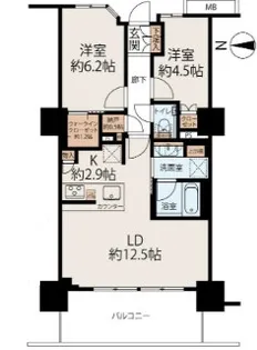 プライムパークス品川シーサイドザ・タワー【21階】の間取り