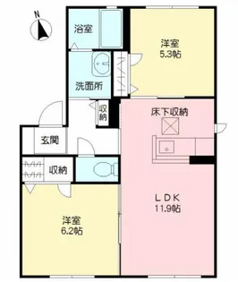 シャーメゾン永江町【1階】の間取り