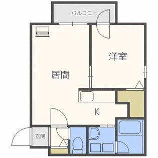 ローヤルハイツ月寒西【2階】の間取り