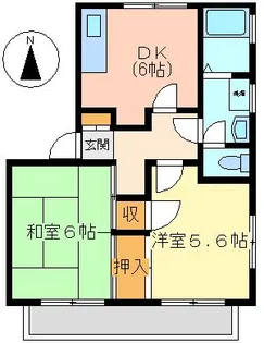 メゾンシェーヌ【2階】の間取り