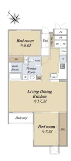 シャテロ碑文谷【4階】の間取り