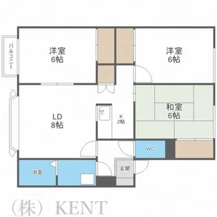 パークタウン西町B【1階】の間取り