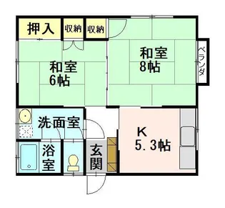 城藤アパート【2階】の間取り