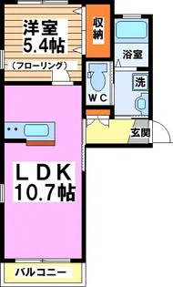 LE SOLEAL【2階】の間取り